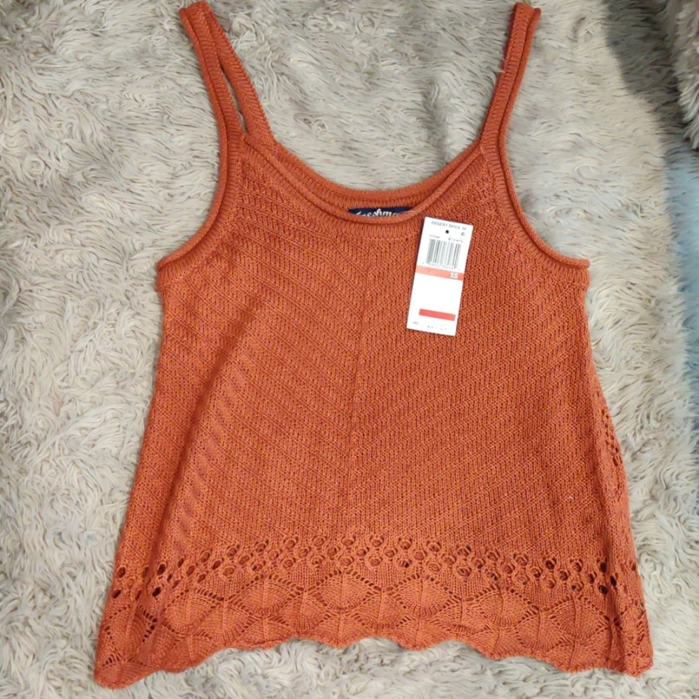 Orange knitted top